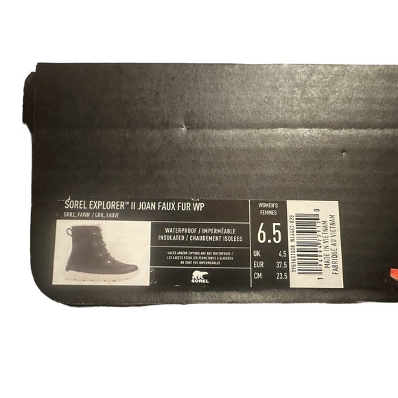 Sorel Women's Explorer Next Joan Waterproof Insulated Boot - Grill/Fawn NWB 6.5 - Picture 16 of 16